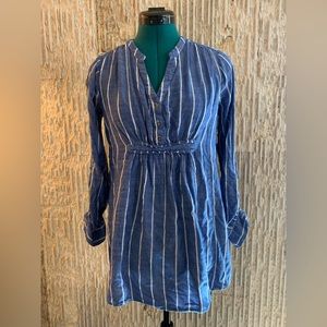 Luxe Essentials Apparel Maternity 3/4 Sleeve Striped Tunic Top